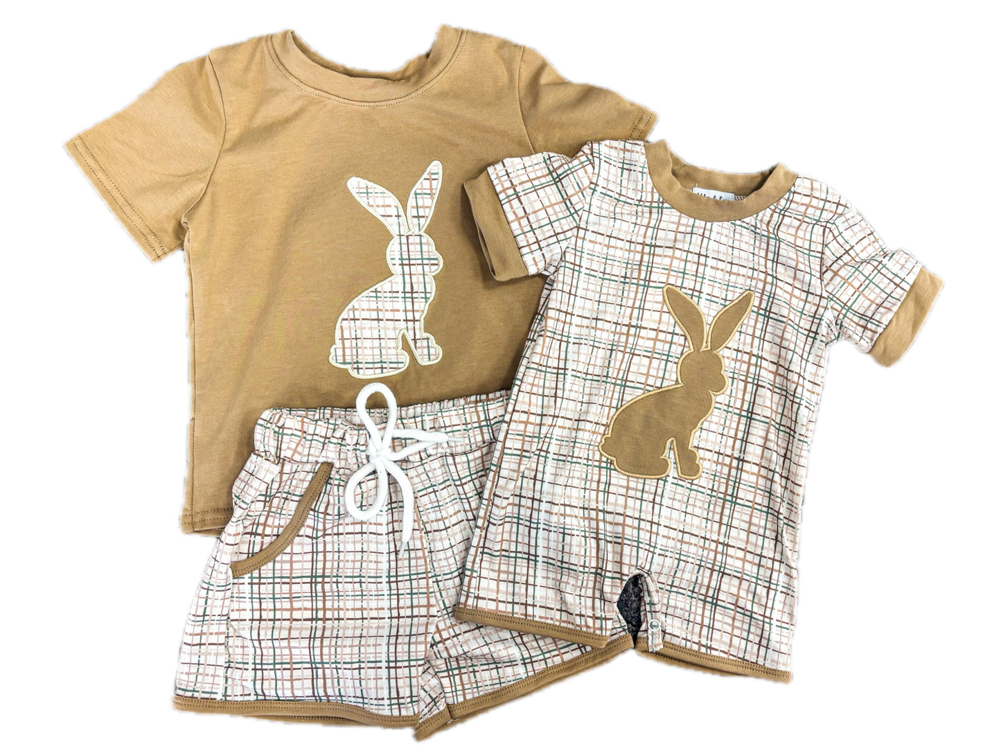 Tan Plaid Bunny