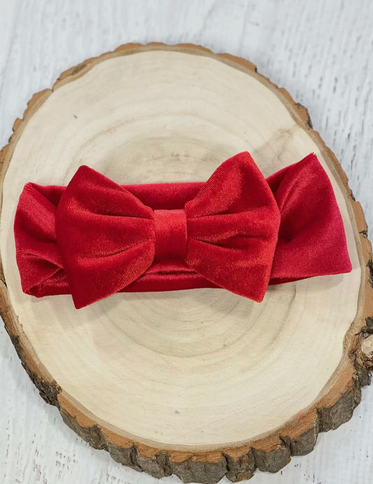 Red Velvet Bow Headband