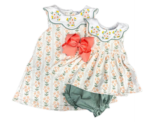 Sage Floral Dress