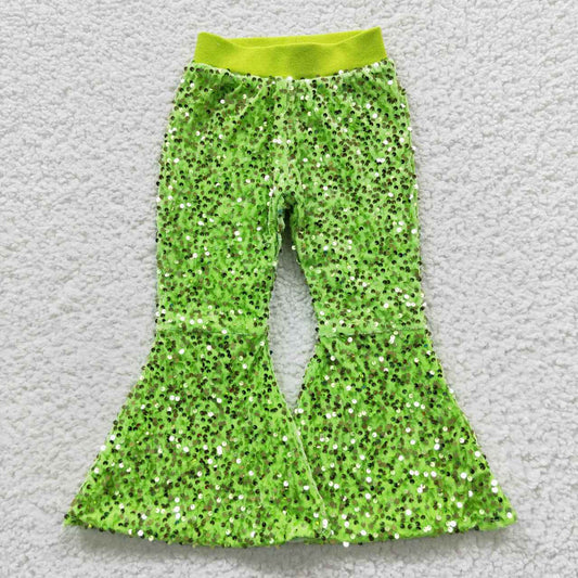 Green Sequin Bellbottoms