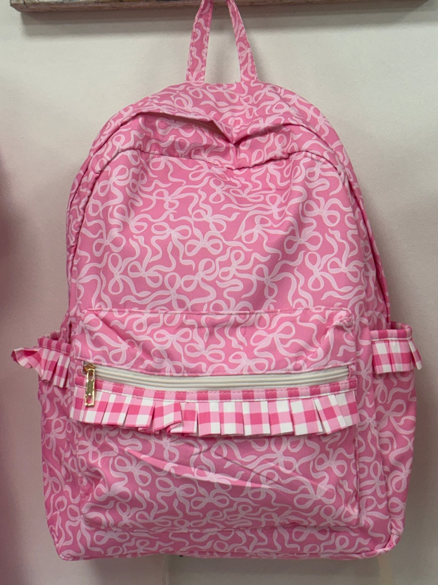 Plaid Bow Backpack