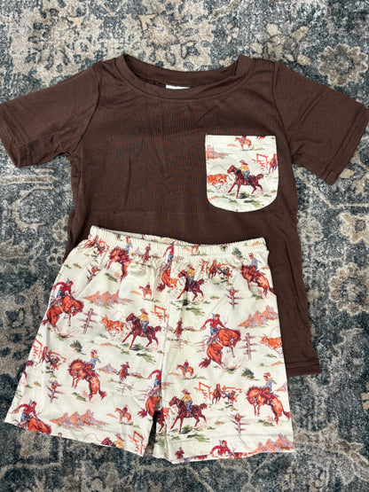 Western Cowboy Short Set