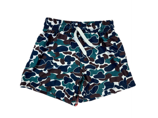 Retro Camo Swim Shorts