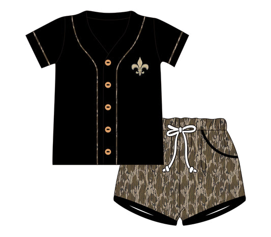 Black Camo Football Short Set PRE•ORDER