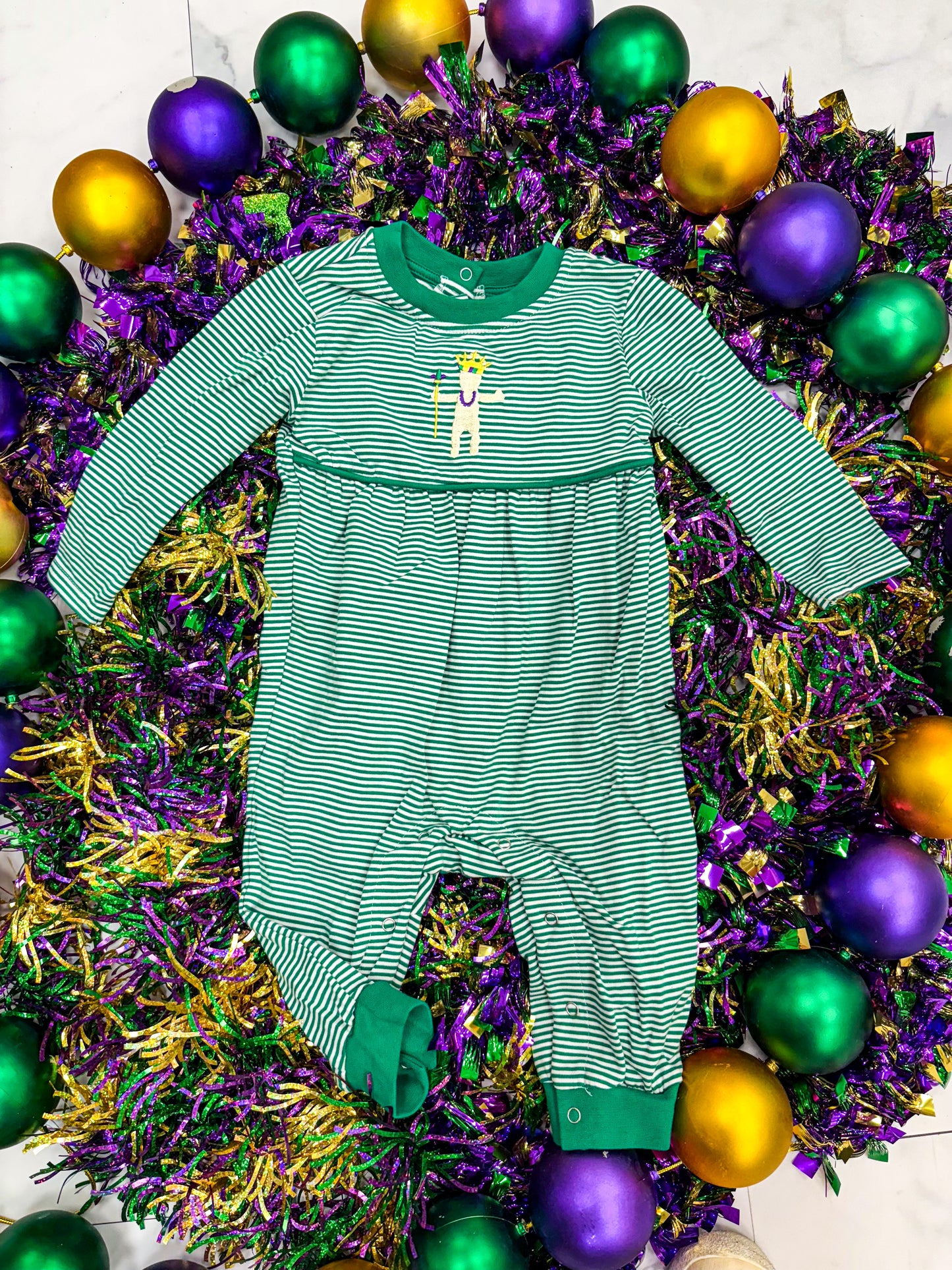 King Cake Baby Romper