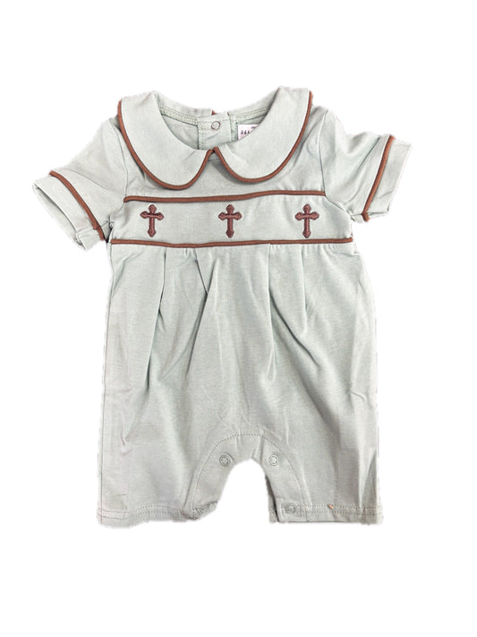 Cross Peter Pan Collar Romper