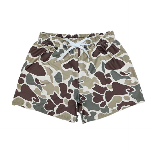 Green Camo Swim Shorts