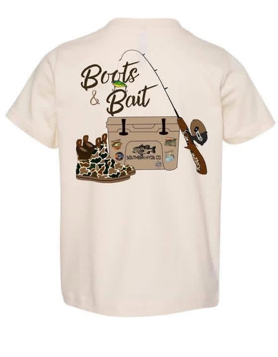 Boots & Bait Cream Tee