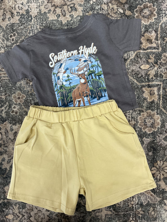 Tan Cotton Shorts