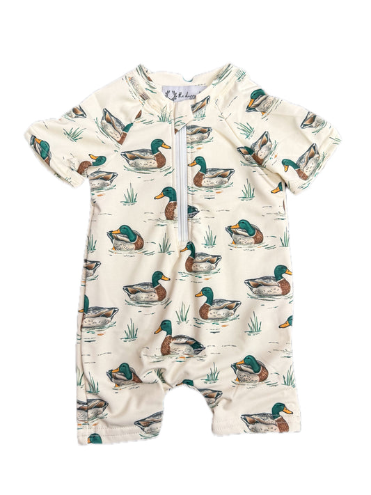Vintage Mallard Swim Rash-guard