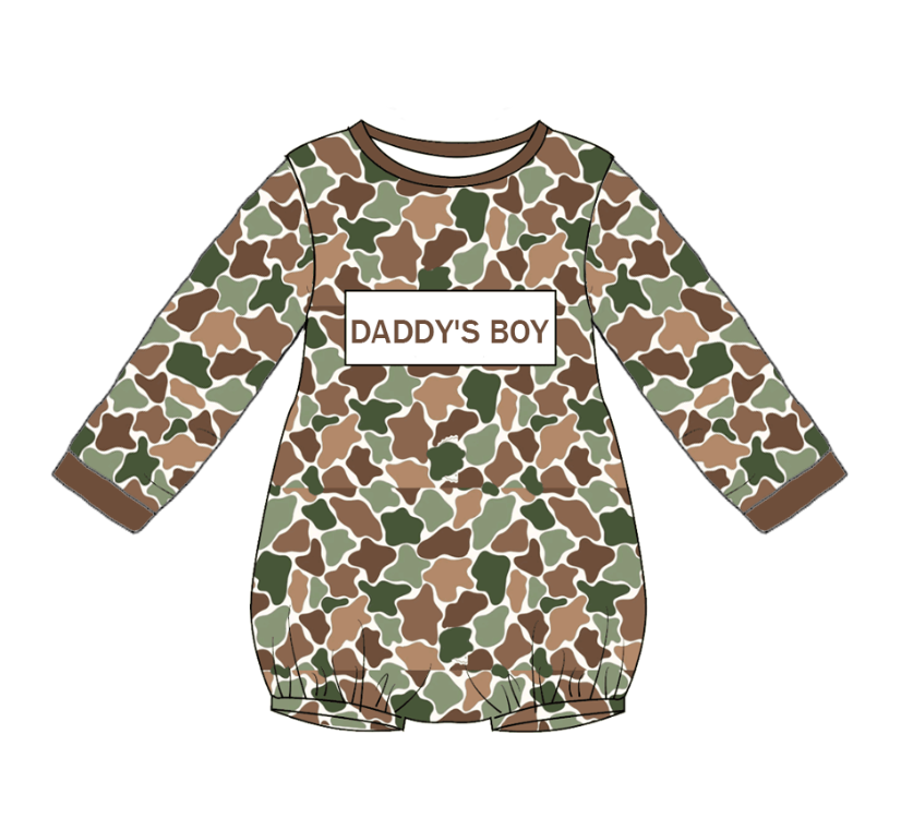 Daddy’s Boy Camo Smock Bubble PRE•ORDER