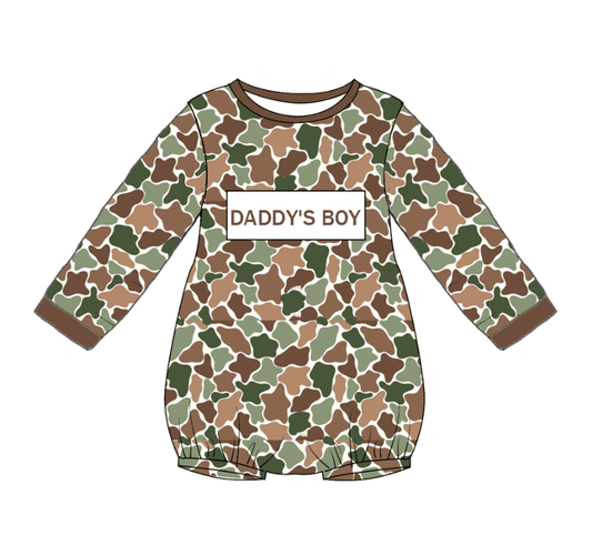 Daddy’s Boy Camo Smock Bubble PRE•ORDER