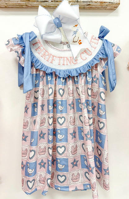 Thrifting Cutie Smock Dress
