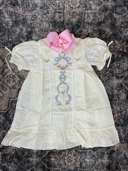Floral Vine Puff Sleeve Dress
