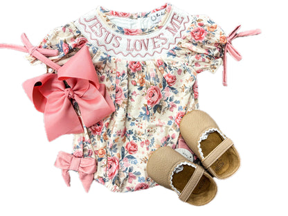 Jesus Loves Me Vintage Floral