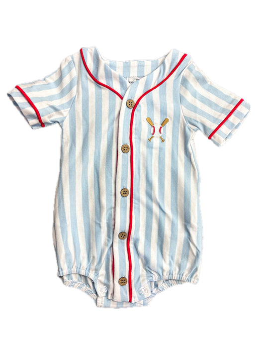 Blue Striped Baseball Bubble