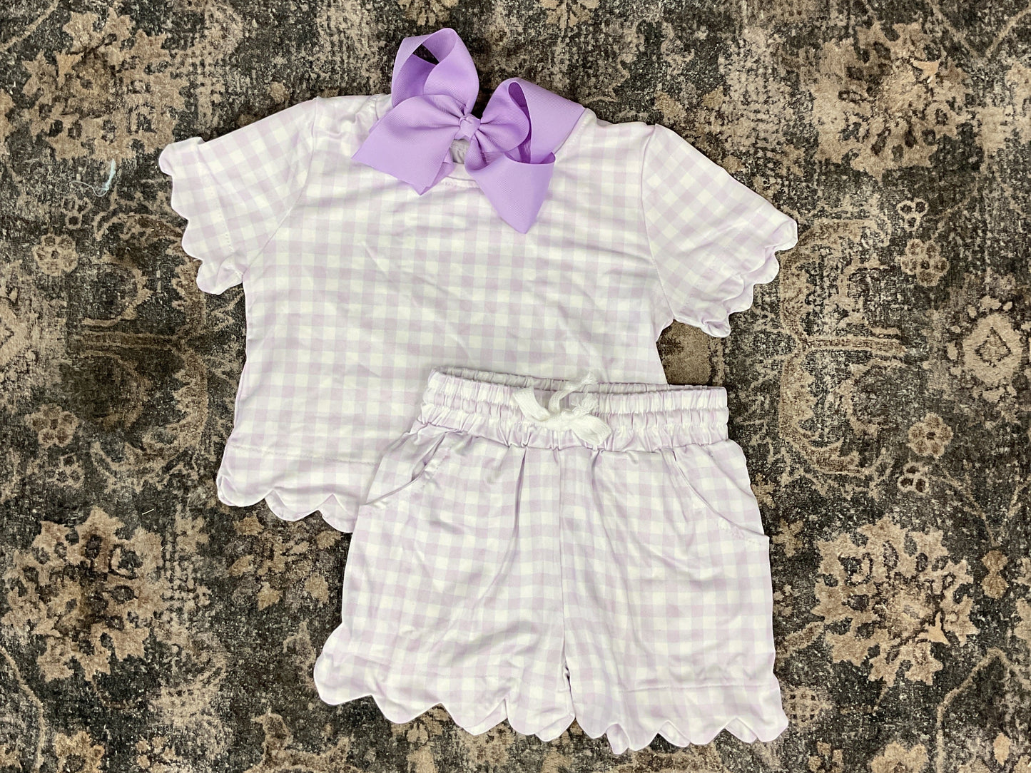 Purple Checkered Set