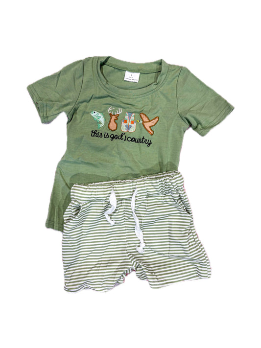 Green God’s Country Short Set