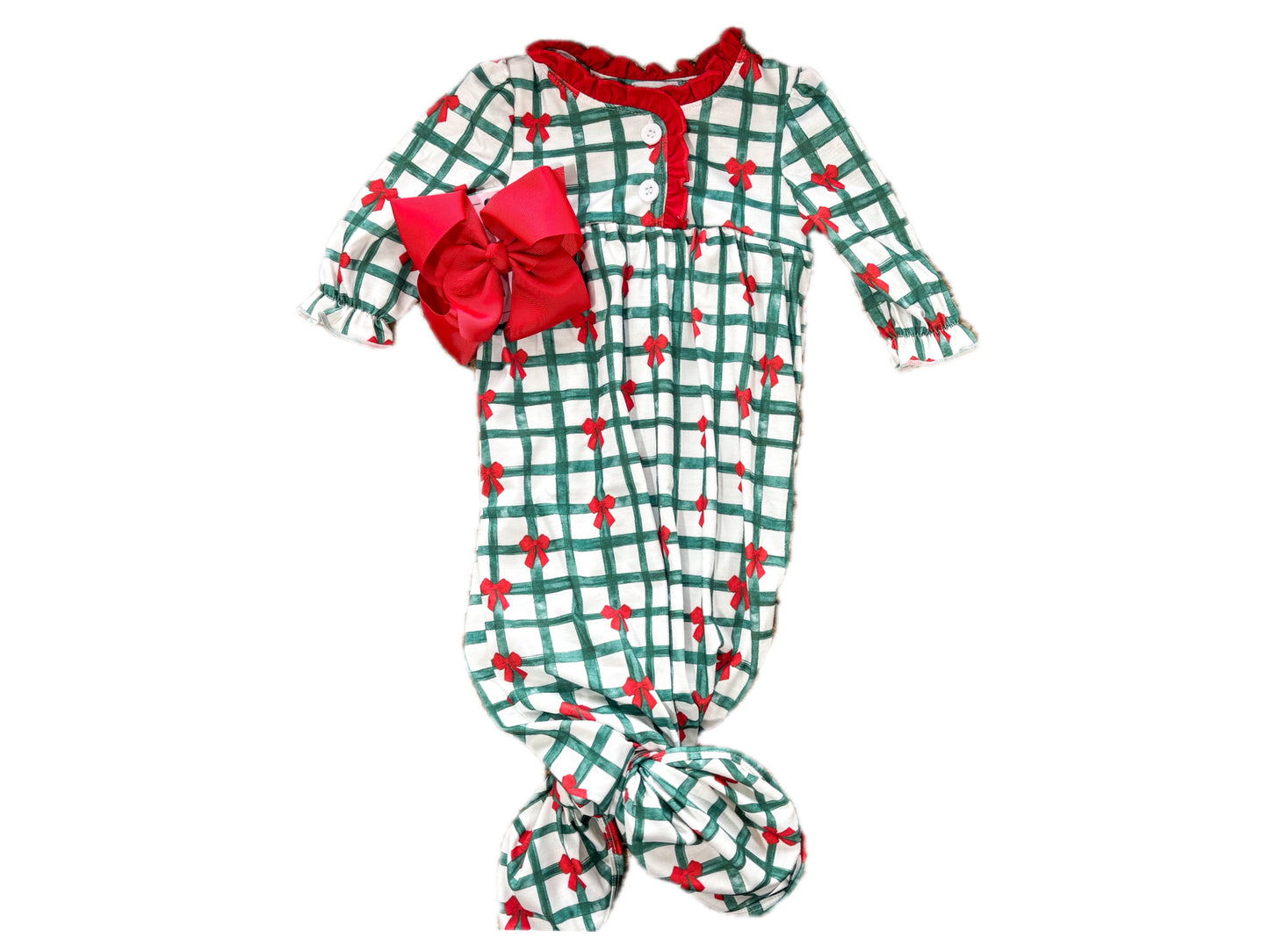 Coquette Christmas Baby Gown