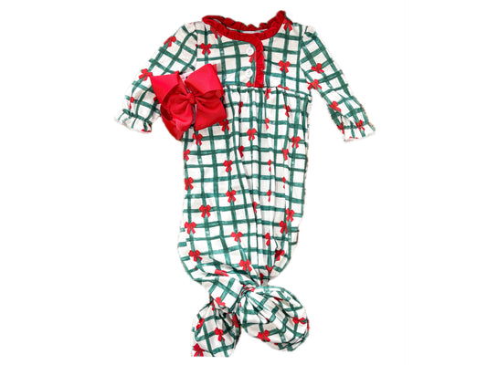 Coquette Christmas Baby Gown