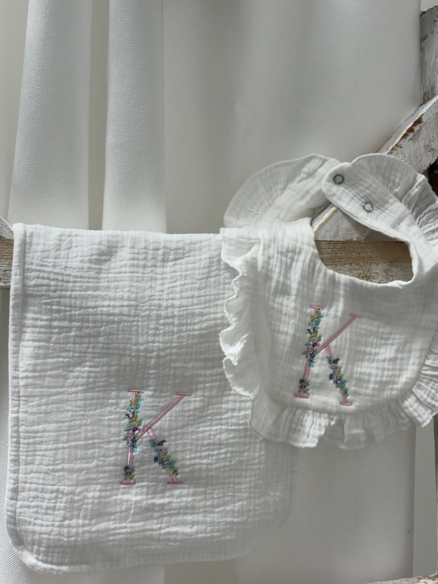Initial Burp Cloth/Bib