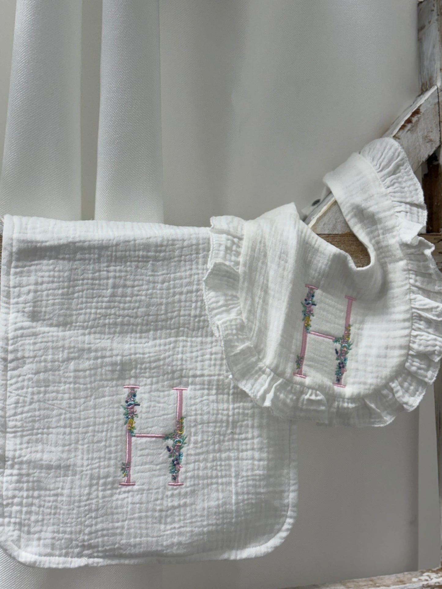 Initial Burp Cloth/Bib