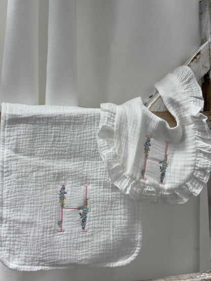 Initial Burp Cloth/Bib