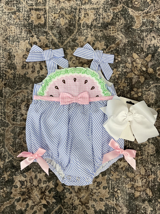 Watermelon Stripe Girl Bubble