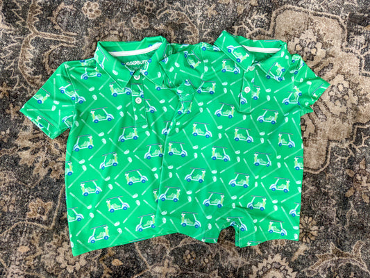 Boys Golf Course Cruiser Knit Short Sleeve Performance Polo