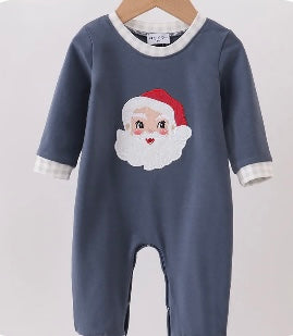 Navy Santa Romper
