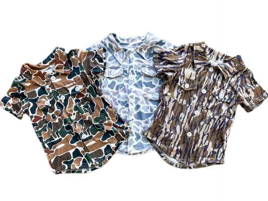 Camo Button Down