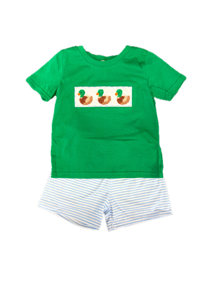 French Knot Mallard Short Set