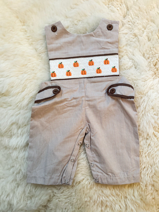 Brown Gingham Pumpkin Jon Jon