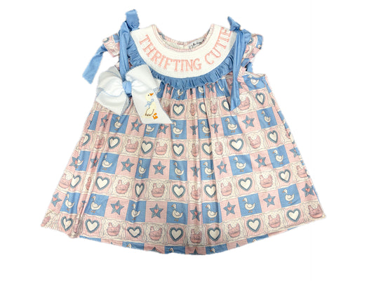 Thrifting Cutie Smock Dress