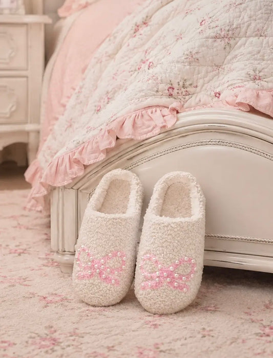 Bow Pearl Slippers
