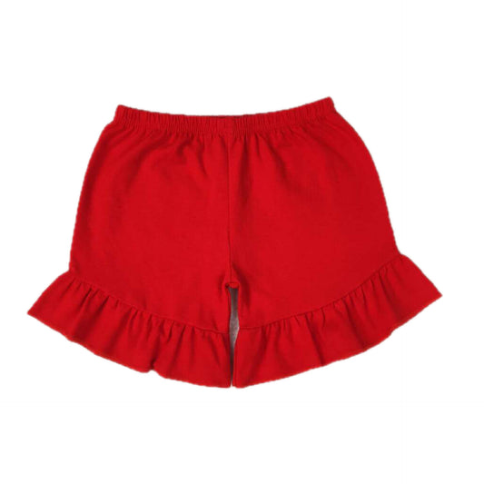 Red Ruffle Shorts