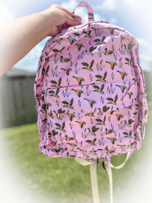 Pink Mallard Backpack