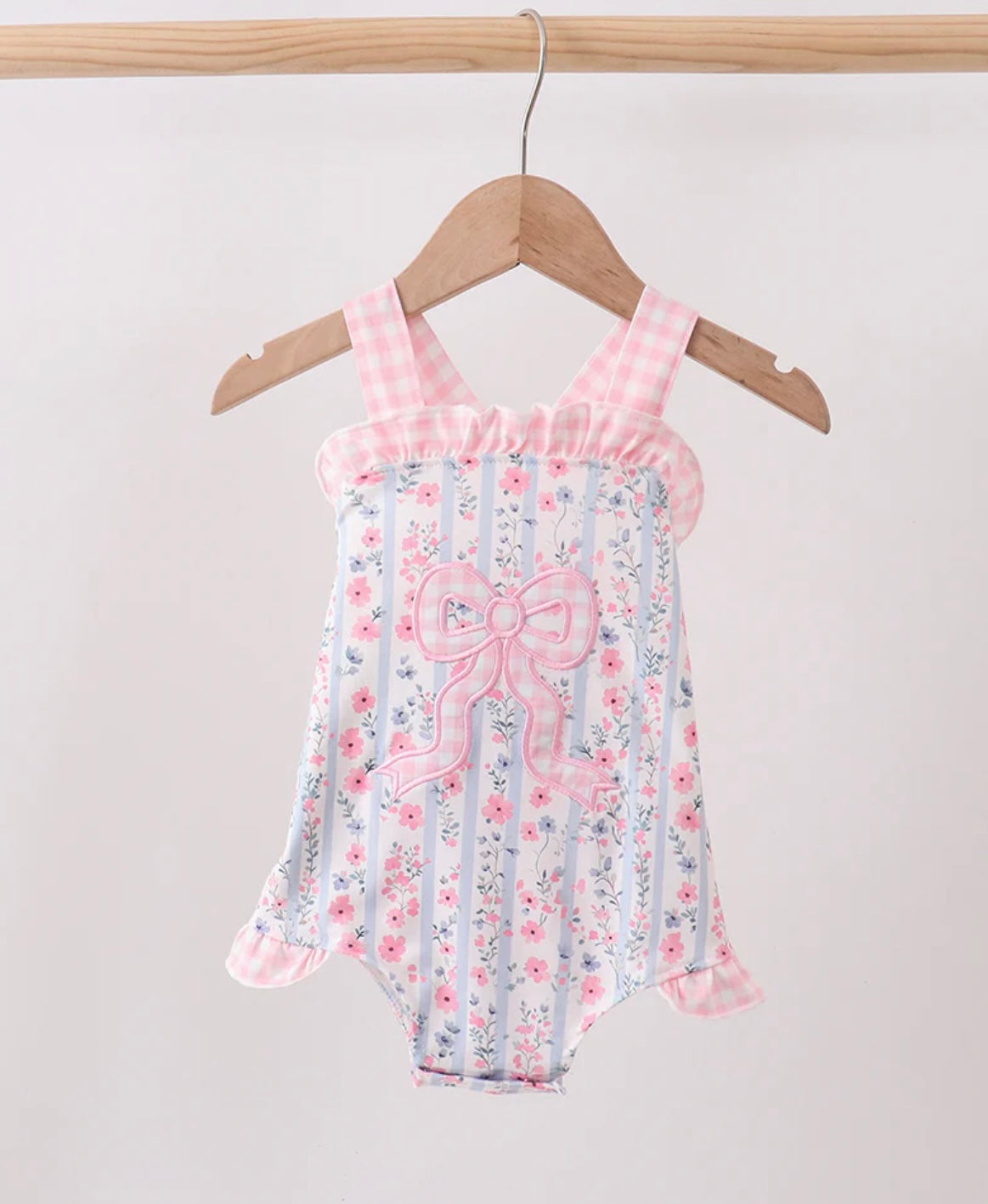 Floral Appliqué Bow Bubble