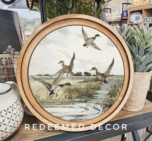 8” Round Mallard Decor