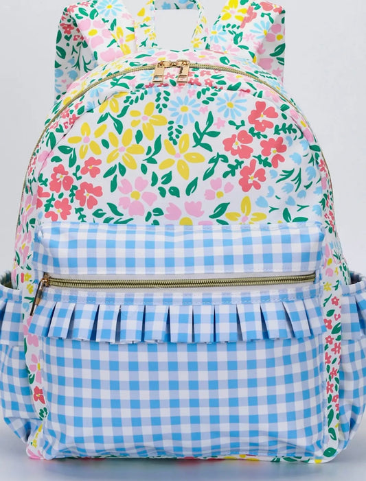 Gingham Floral Mini Backpack – thechippycottage