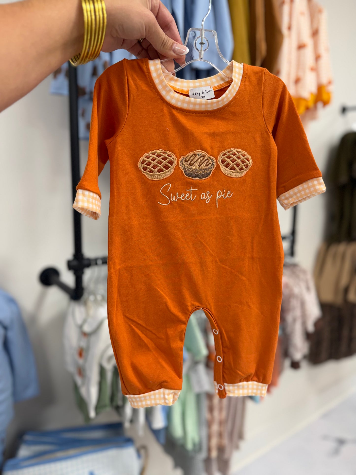 Orange Sweet as Pie Romper