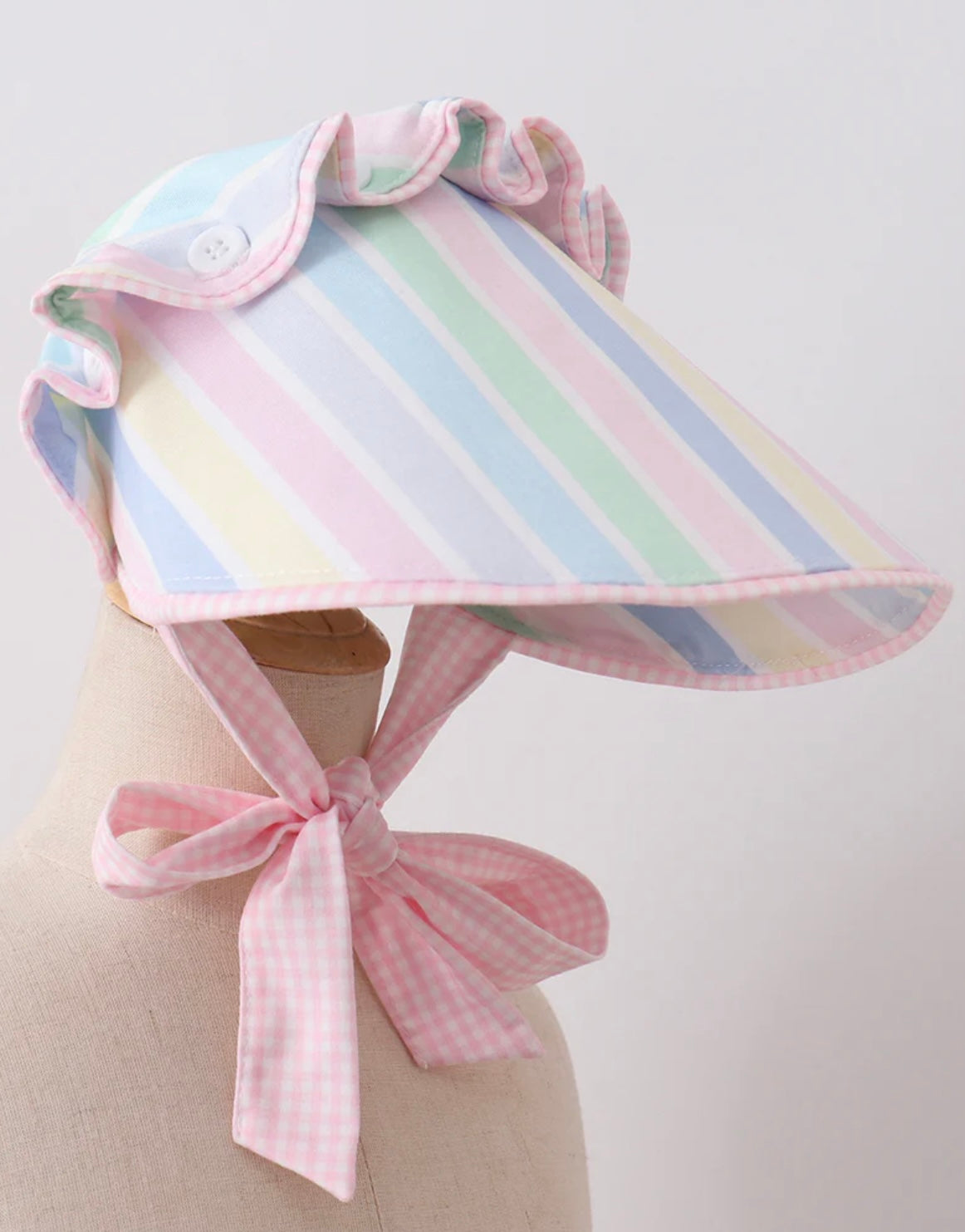 Pastel Striped Bonnet