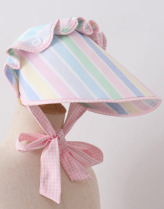 Pastel Striped Bonnet