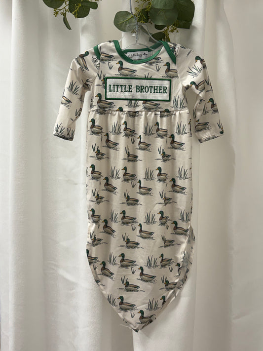 Vintage Mallard Little Brother Smocked Gown