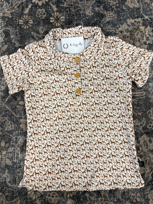 Bucks N Ducks Boy Collar Shirt