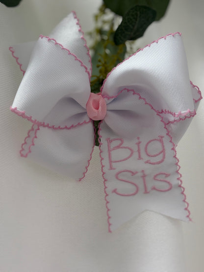 Big Sis & Lil Sis Moon Stitch Bow