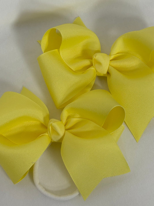 Pastel Yellow Bow