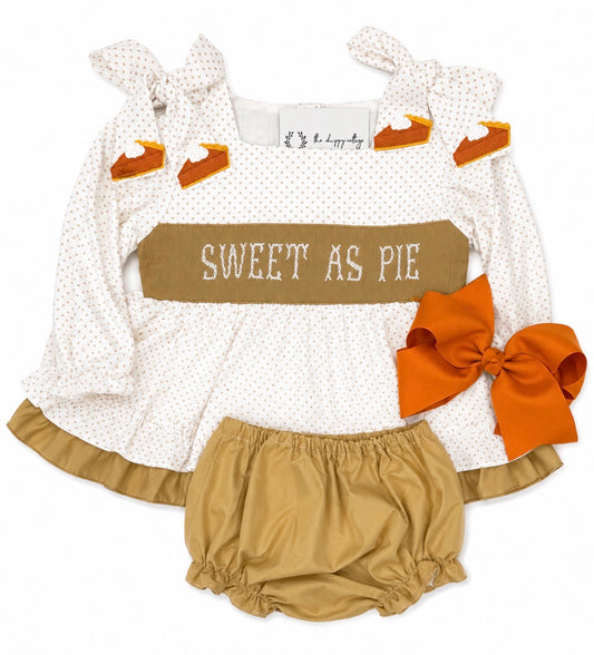 Sweet As Pie Hand Smock Bloomer Set