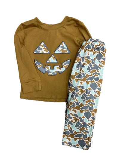 Camo Jack O Lantern Pant Set