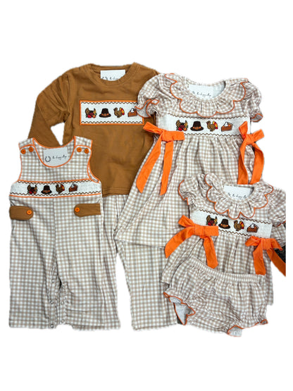 Thanksgiving Feast Smock Pant Set